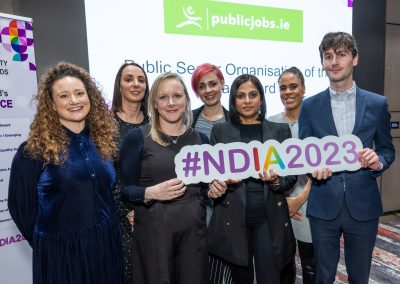 Picture shows finalists in the National Diversity & Inclusion Awards 2023 with Caroline Tyler from Irish Centre for Diversity and Siobhan McKenna, Public Sector jobs.ie - Award Sponsor